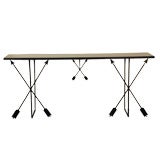 Neoclassical black opaline arrow console