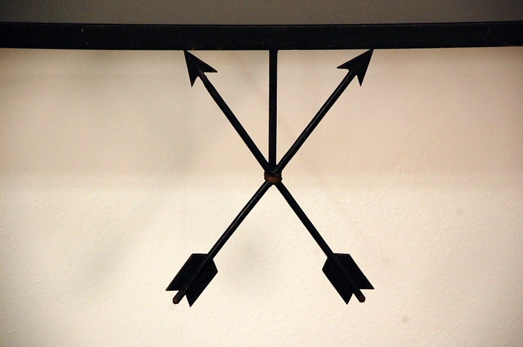 Neoclassical black opaline arrow console 1