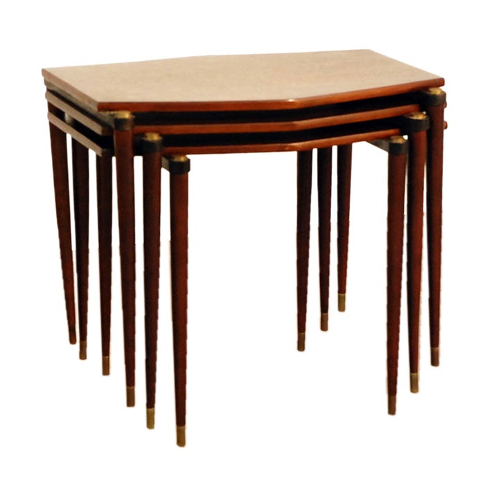 Set of Japanese rosewood nesting tables