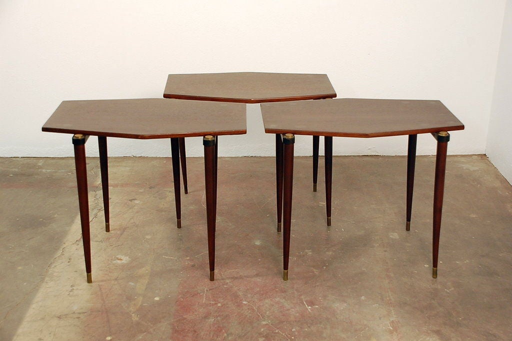 Mid-20th Century Set of Japanese rosewood nesting tables