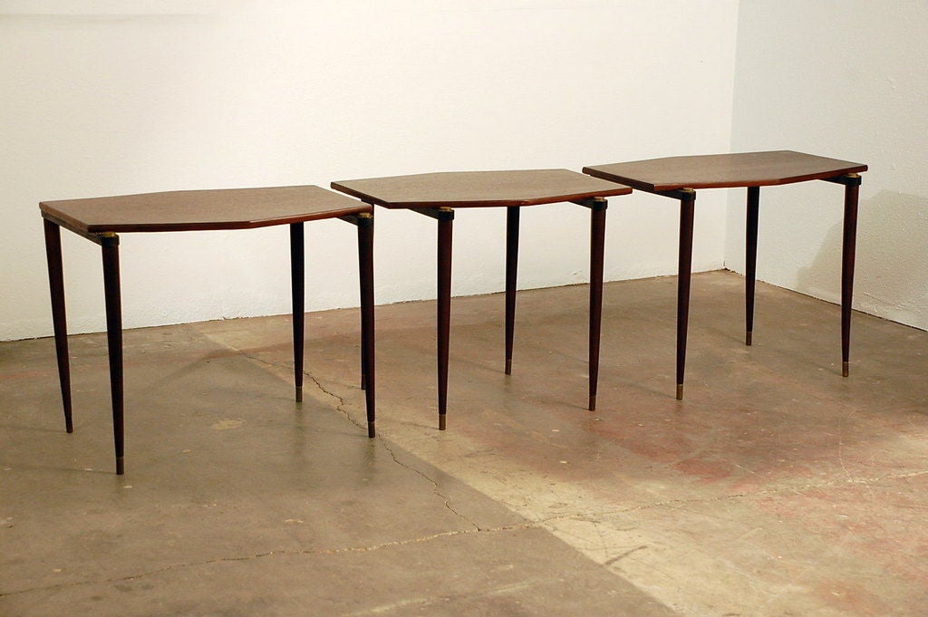 Set of Japanese rosewood nesting tables 1