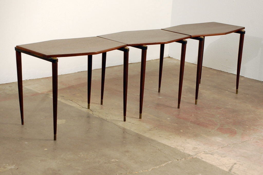 Set of Japanese rosewood nesting tables 2