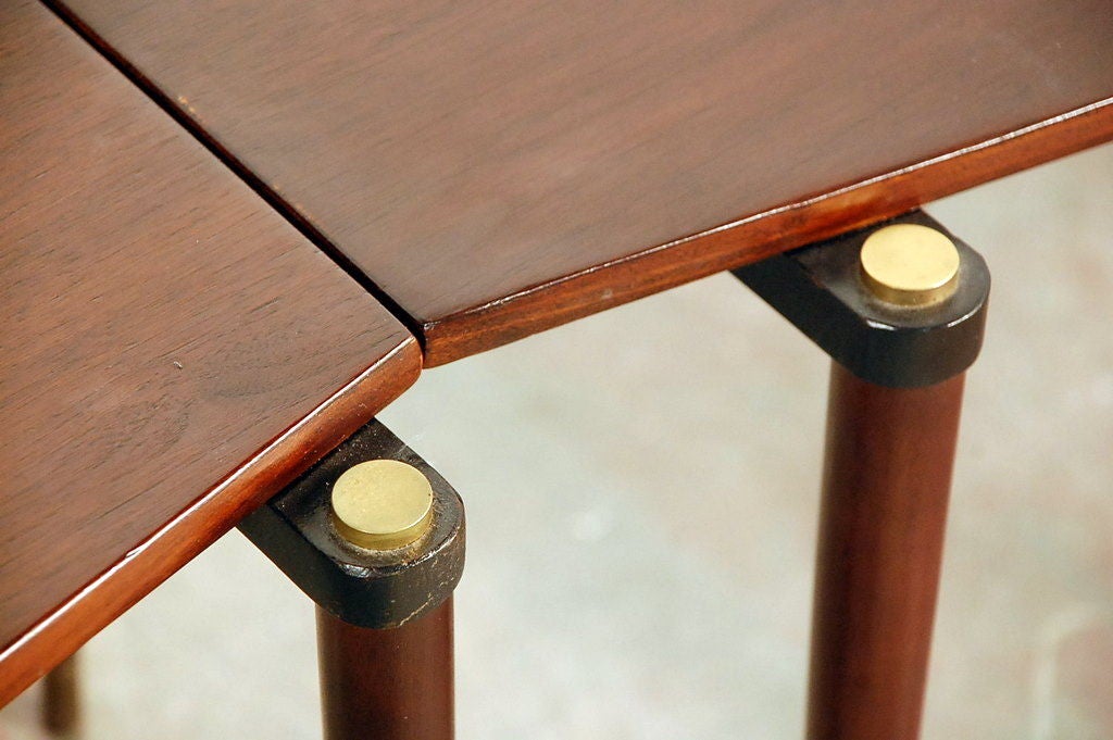 Set of Japanese rosewood nesting tables 4