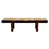 Long naturalistic ceramic coffee table by Roger Capron