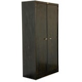 Patinated steel French industrial armoire by Ronéo, Paris