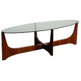 Large sculptural oval coffee table