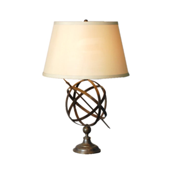 Classic armillary sphere bronze table / desk lamp