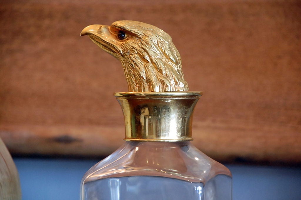 Rare crystal and gilt bronze eagle decanter by Christian Dior at 1stdibs