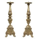Antique Pair 19th C. Giltwood Candlesticks (GMD#2088)