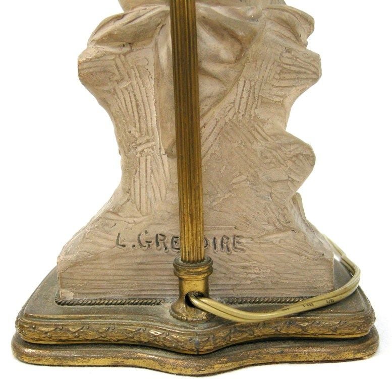 French 19th C. 'L.Gregoire' Figure As Lamp (GMD#2283)