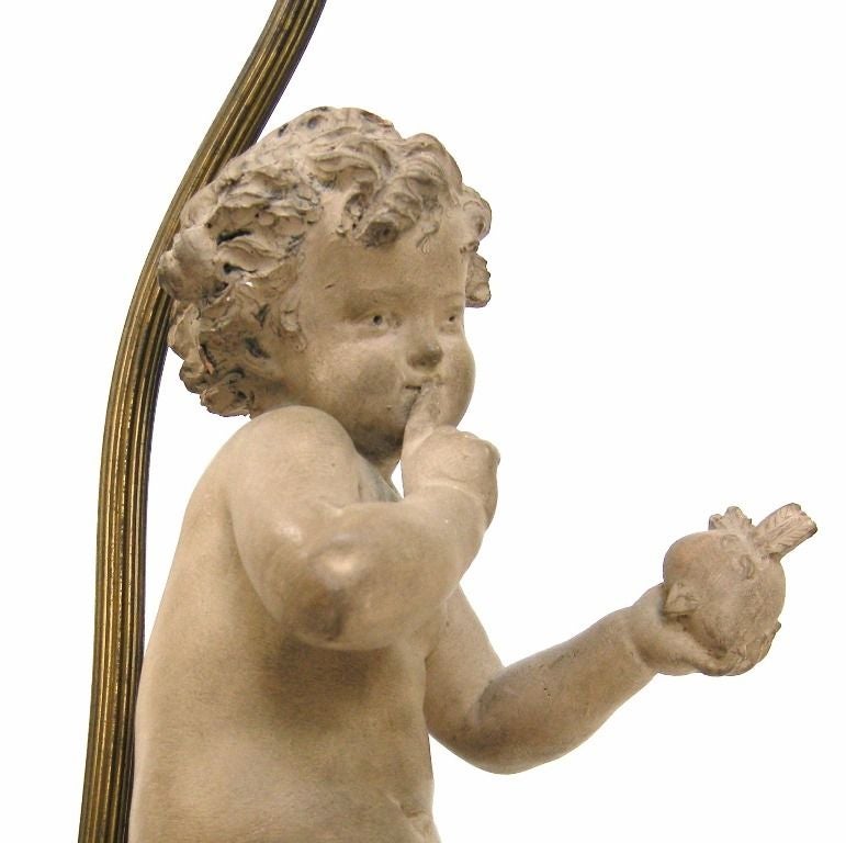 19th Century 19th C. 'L.Gregoire' Figure As Lamp (GMD#2283)
