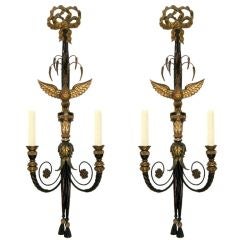 Pair Candle Sconces w/Eagle Motif (GMD#2287)