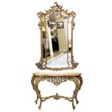 Louis XV Style Matching Mirror & Console (GMD#2292)