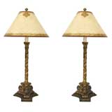 Antique Pair Italian Candlestick Lamps (GMD#2308)