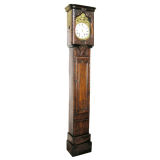 19th C. Repousee & Oak Cabinet Tall Clock (GMD#2339)