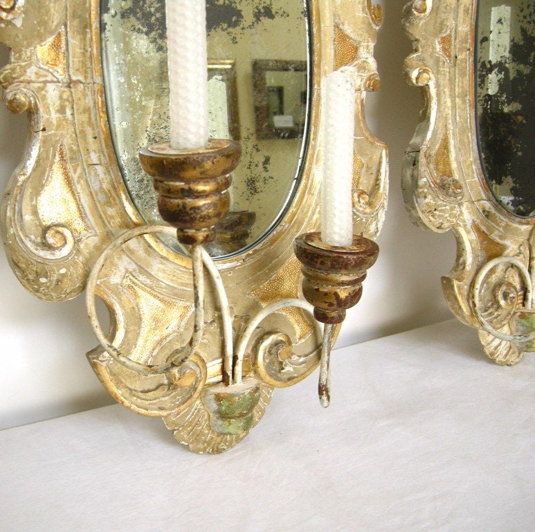 Pair Louis XIV Style Lion Motif Candle Sconces (GMD#2351)