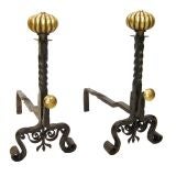 Pair 19th C. Renaissance Style Andirons (GMD#2354)