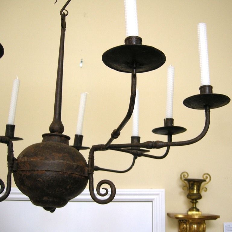 American Colonial Style Iron Candle Chandelier (GMD#2356)