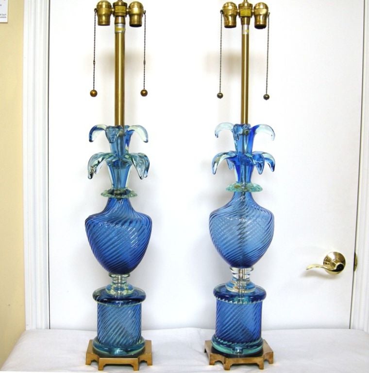 Pair Marbro Lamps Designed by Barovier (GMD#2173) In Good Condition In Los Angeles, CA