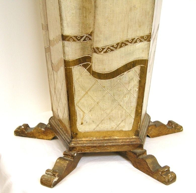 Italian Venetian Painted and Giltwood Cane/Umbrella Stand.