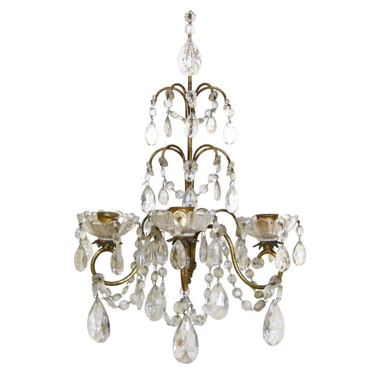 Pair Crystal Candle Sconces (GMD#2375)