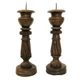 Pair Spanish Walnut Candlesticks (GMD#2379)