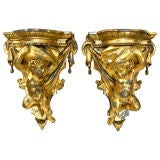 Pair Louis XVI Style Putti Wall Brackets (GMD#1912)