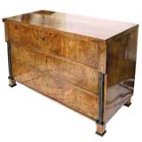 19th C. Biedermeier Burl Walnut Commode (GMD#2112)