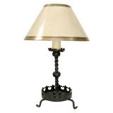 Antique 19th Century Iron Candelstick Lamp (GMD#2129)