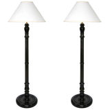 Pair 20th Century Ebonized Floor Lamps (GMD#2136)