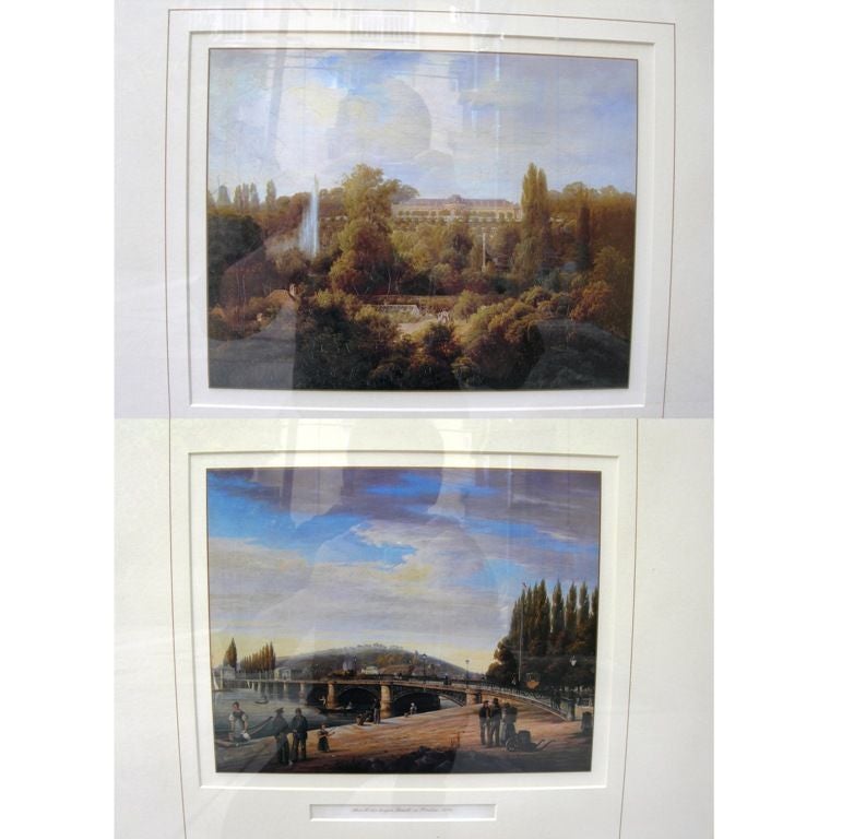 20th Century Set of 4 Frames w/12 Mounted Architectural Images (GMD#1601) For Sale