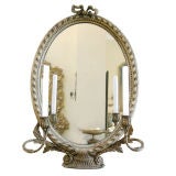 Antique Painted Wood/Gesso Mirror w/Candle Sconce Arms (GMD#2146)