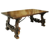 Spanish Walnut & Iron Library Table (GMD#2163)