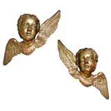 Pair Large 18th C. Carved Cherubs (GMD#2185)