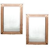 Pair Murano Etched Glass Mirrors (GMD#2118)