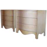 Pair of parchment commodes