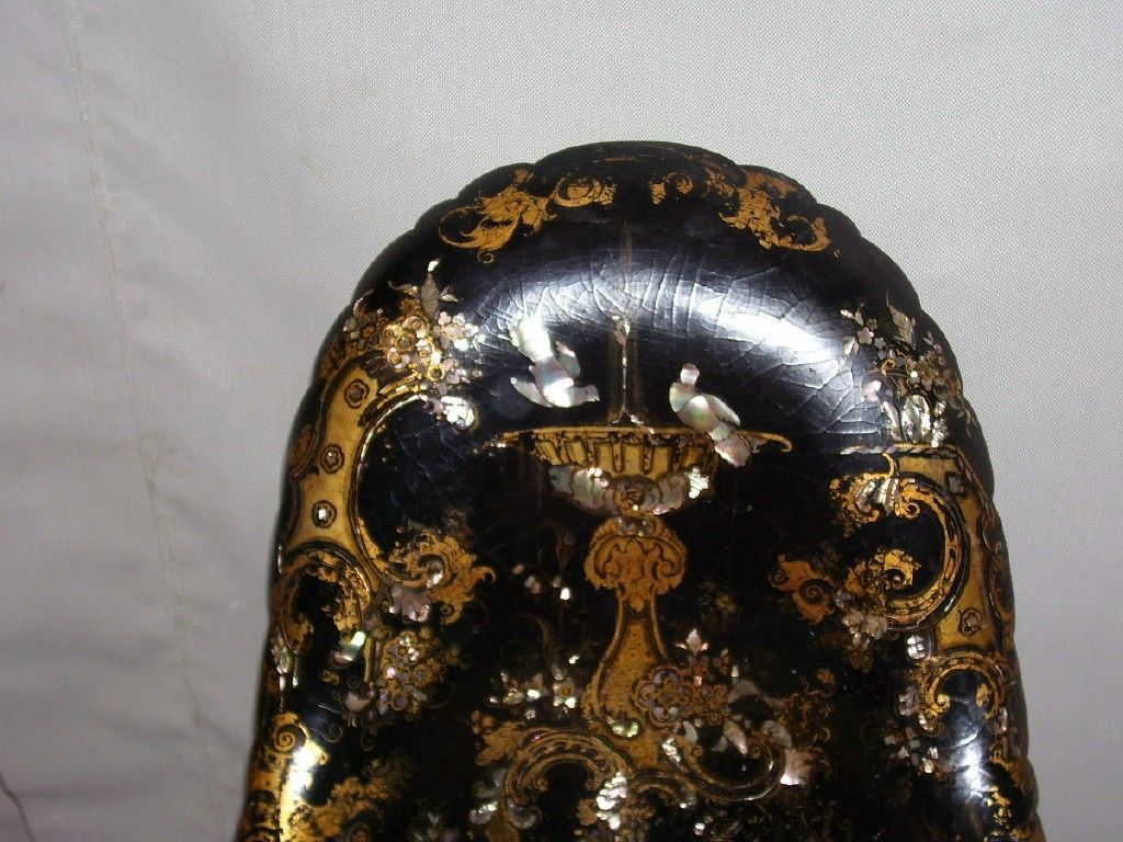 VICTORIAN PAPIER MACHE CHAIR.