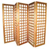 MODERNIST FIVE PANELS WOOD SCREEN