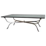 GLASS AND METAL  COFFEE TABLE