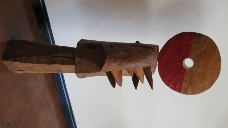Mid-20th Century Abstract Wood Sculpture