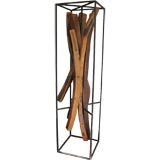 Tall Wood And Metal Sculpture