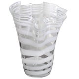 HAND BLOWN SCARF GLASS VASE