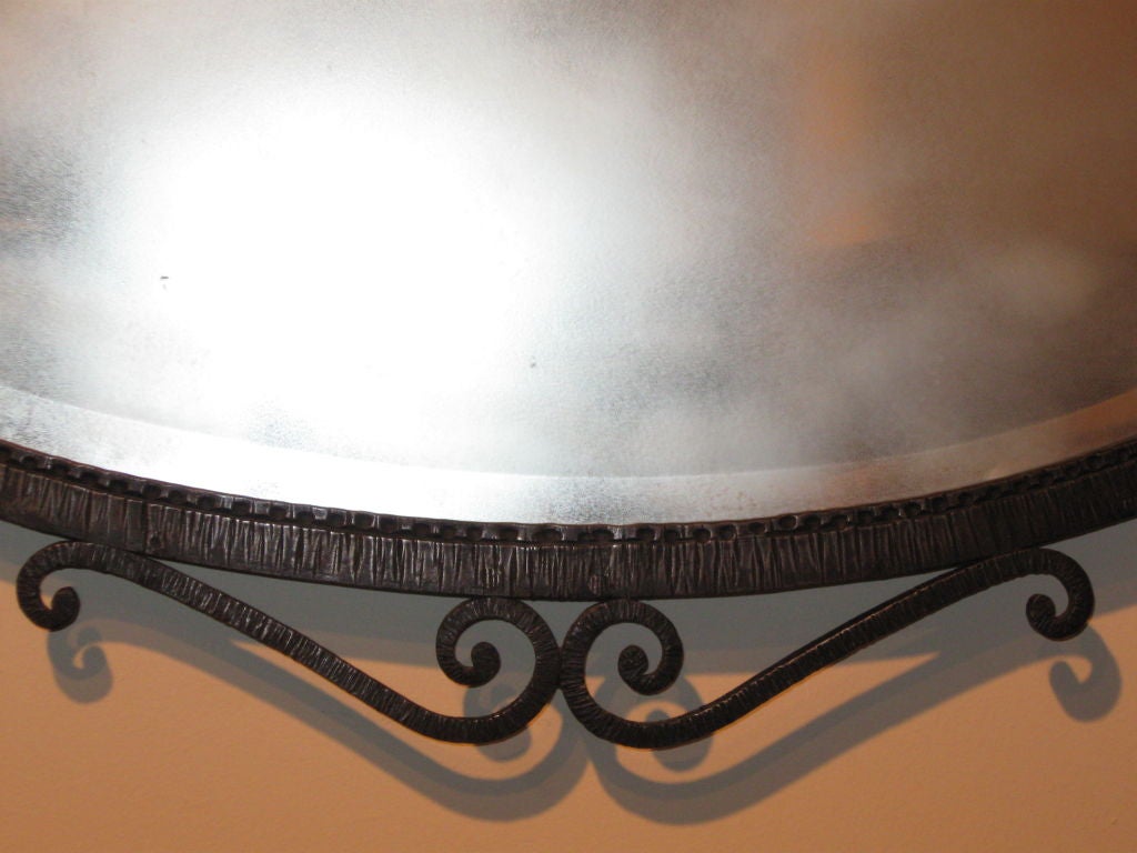 Wrought Iron Oval Mirror 1