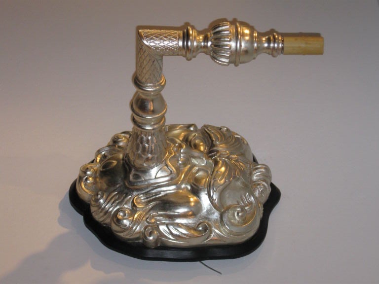 Pair of Hand Carved White Gold Gild Sconces