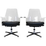 PAIR OF DESK CHAIRS BY HERMAN MILLER.