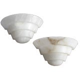 PAIR OF ART DECO ALABASTER SCONCES