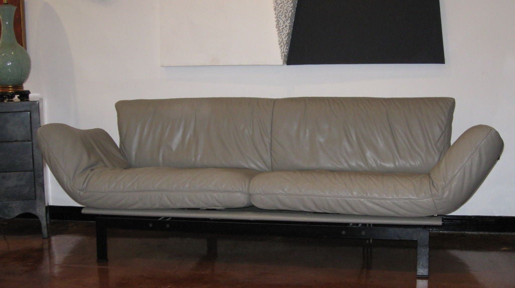 TWO SEAT LEATHER SOFA BY DE SEDE