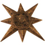 Vintage HAND CARVED SUN AND STAR