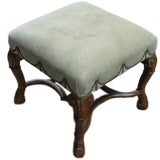 Regency Style Hand Carved Wood Stool
