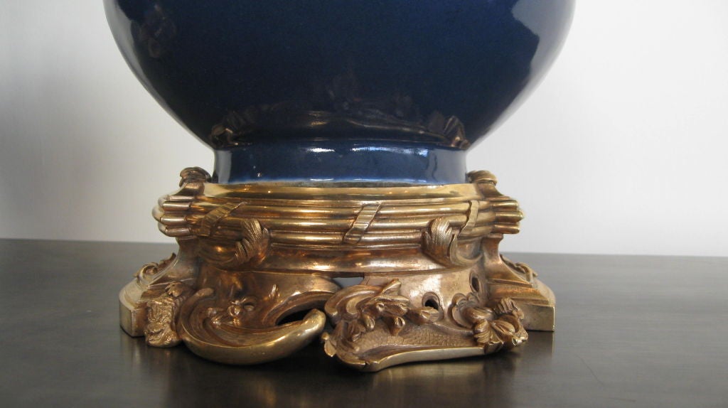 PAIR OF FRENCH GILT-BRONZE AND PORCELAIN VASES 5